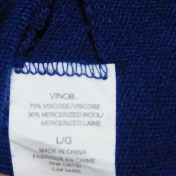 Vince Blue Long Sleeve Winter Sweater Size Large - Picture 7 of 7